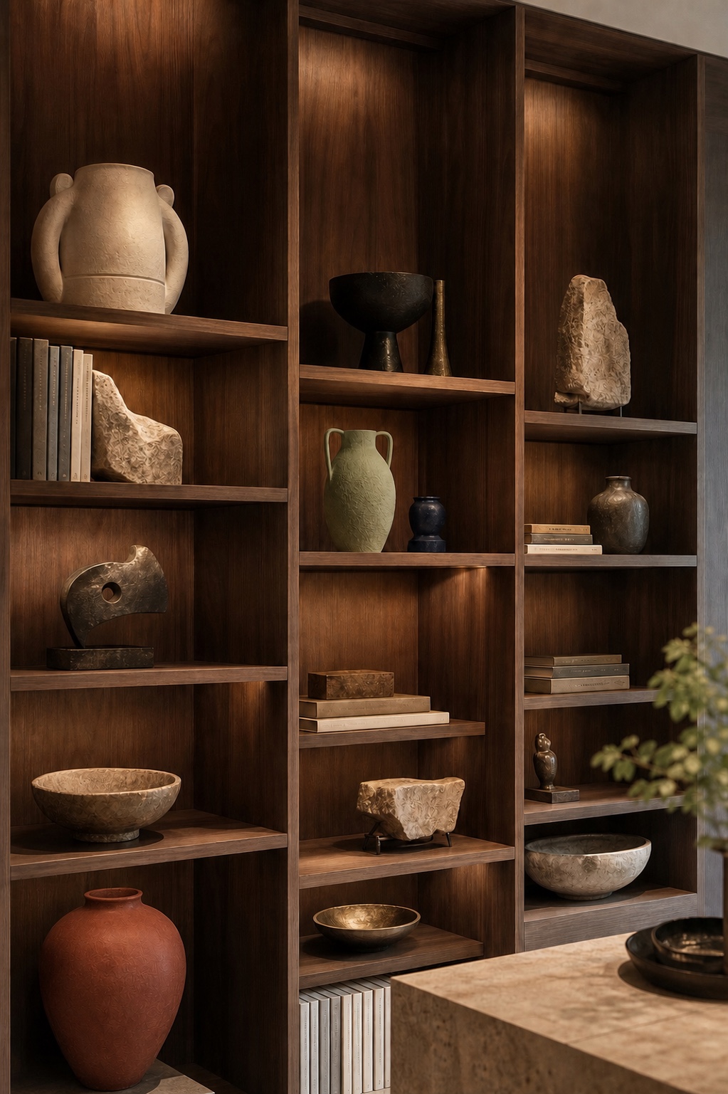 Acervo selecionado de objetos e peças decorativas
